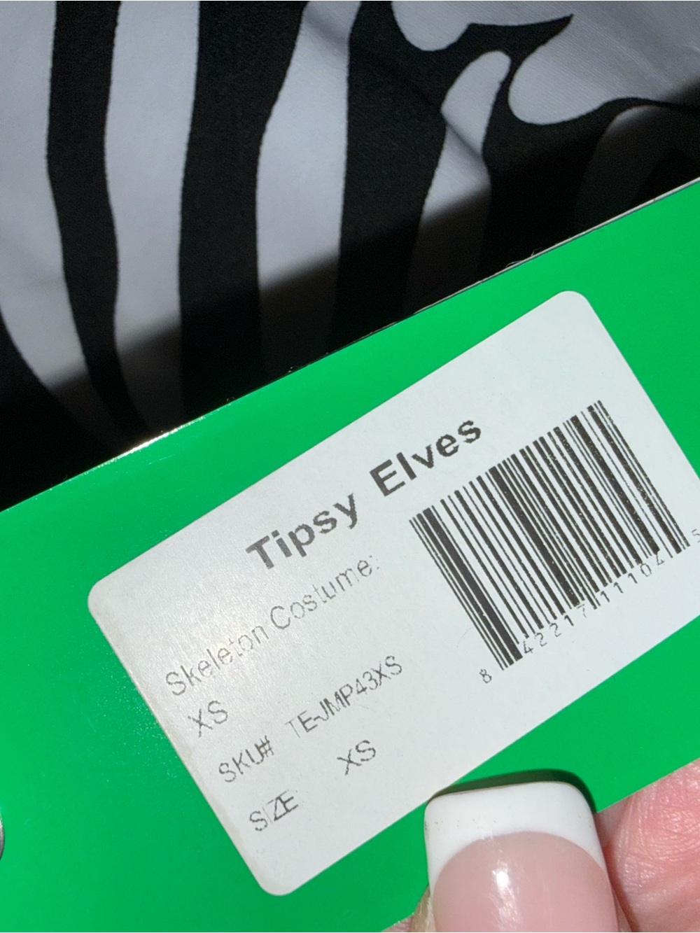 Tipsy Elves Black and White Skeleton Costume - Picture 7 of 11